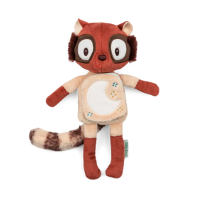 Elvis the Lemur Glow-in-the-Dark Plush & Fabric Book - Lilliputiens