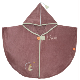 Cape de bain personnalisée Gazelle bois de rose - L'Oiseau Bateau