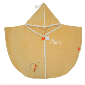 Personalized Hooded Bath Towel Vanilla Giraffe - L'Oiseau Bateau