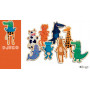 Magnetiques bois Crazy animaux