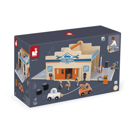 Portable Wooden City Garage Cross Roads - Janod