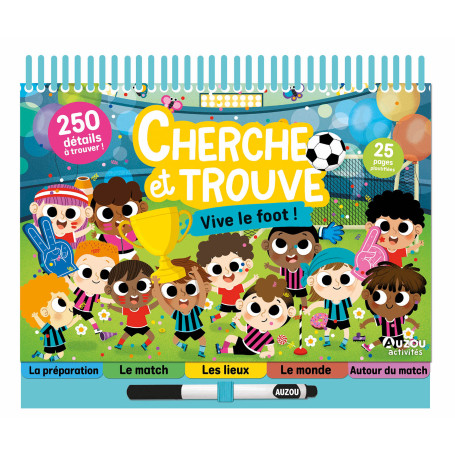 Livre Cherche et trouve - Vive le foot ! - Auzou