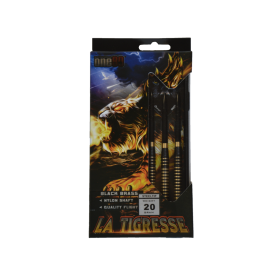 La Tigresse 20g Black Brass Steel Tip Darts Set