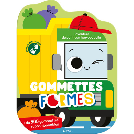 Cahier Gommettes formes L'aventure de petit camion-poubelle - Auzou