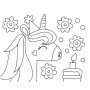 Pretty Unicorn Birthday Magic Water Painting Book