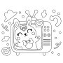 Kawaii Magic Water Painting Book with Water Pen - 123 Soleil