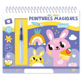 Kawaii Magic Water Painting Book with Water Pen - 123 Soleil