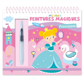Livre peinture magique Princesses avec pinceau à eau - 123 Soleil