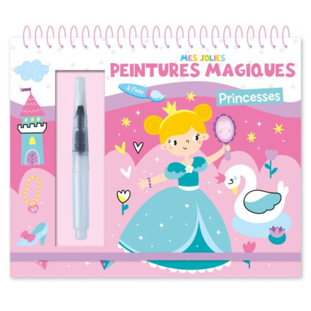 Princess Magic Water Painting Book with Water Pen - 123 Soleil