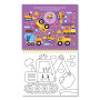 Vehicles Magic Water Painting Book with Water Pen - 123 Soleil