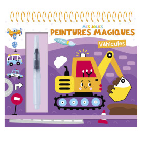 Vehicles Magic Water Painting Book with Water Pen - 123 Soleil