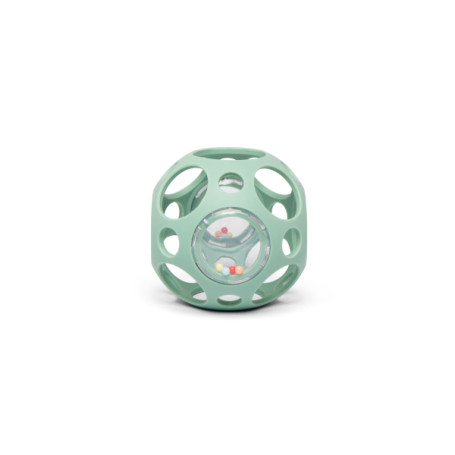 Balle sensorielle en silicone verte avec grelot - Little L
