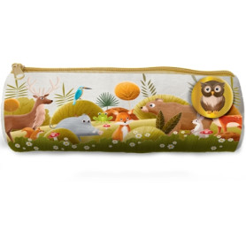 Cartes d'Art Forest Animals Round Cotton Pencil Case - School Supplies