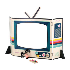 Vilac Vintage Wooden TV Set Pretend Play & Expression Game