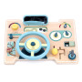 Vilac Wooden Steering Wheel Multi-Activity Dashboard Toy