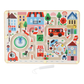 Vilac Wooden Magnetic City Maze Game - Ingela P. Arrhenius