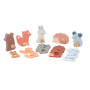 Puzzles d'éveil en bois Maman-bébé animaux à compter - Vilac