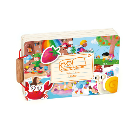 Livre puzzles en bois Les 4 saisons - Jouet d'éveil - Vilac
