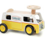 Vilac 2-in-1 Wooden Ride-On Retro Camper Van & Toy Car Garage