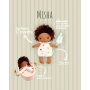 Baby Misha and her Carrycot - Cloth doll 21 cm - Lilliputiens