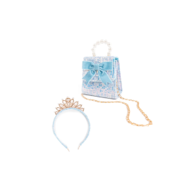 Sac à main bleu avec nœud et serre-tête Great Pretenders