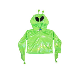 Veste à capuche verte martien Great Pretenders