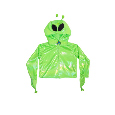 Veste à capuche verte martien Great Pretenders
