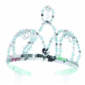 Couronne Cendrillon argent et bleu Great Pretenders