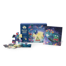 Puzzle phosphorescent Au clair de lune Moulin Roty
