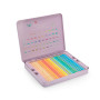 Metal Tin 50 Pastel Colored Pencils Les Rosalies Moulin Roty