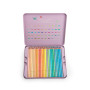 Metal Tin 50 Pastel Colored Pencils Les Rosalies Moulin Roty