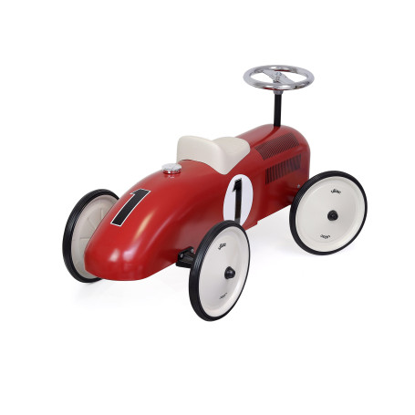 Red Vintage Metal Ride-On Roadster Vilac