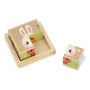 Farm 4 Wooden Blocks Puzzle -  Janod