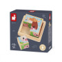 Farm 4 Wooden Blocks Puzzle Tray Janod