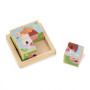 Farm 4 Wooden Blocks Puzzle -  Janod