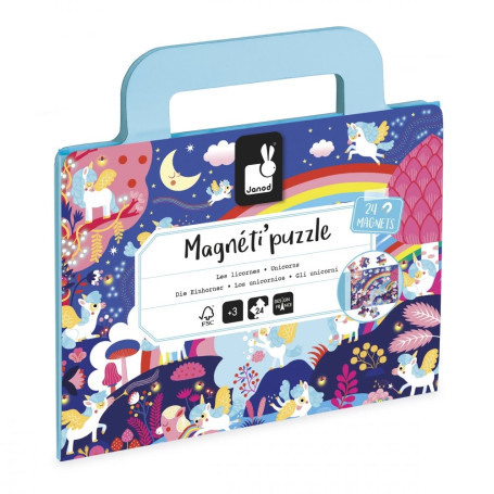Unicorns 24 Piece Magnetipuzzle Janod