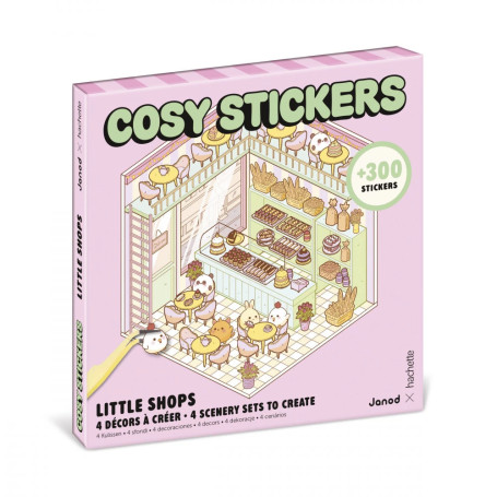 Cosy Stickers 6 planches Little shops Janod