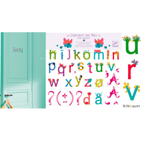 120 Stickers repositionnables Alphabet des filles