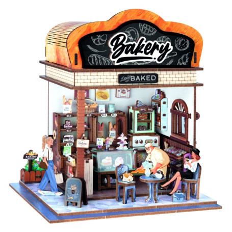 Bakery Wooden Diorama Kit - Buki France