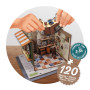 3D Wooden Coffee Shop Diorama Kit - Buki France