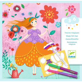 Coloring The pretty dresses of Marie - Djeco