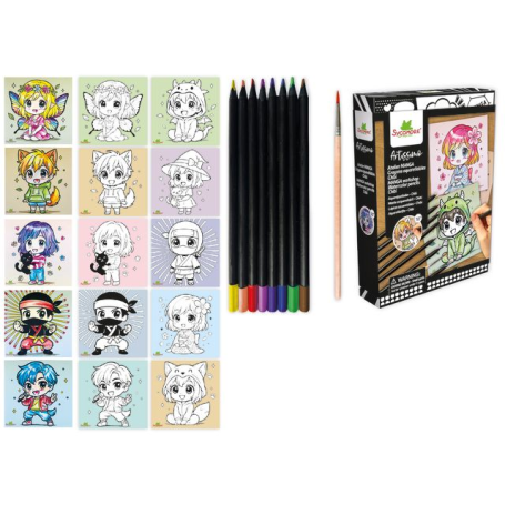 Watercolor Pencils Manga Workshop - Chibi Sycomore