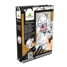 Atelier Manga S Layout et marqueurs Animaux Kawaii - Sycomore