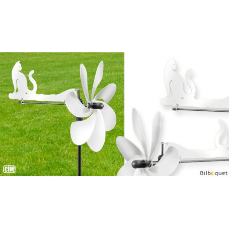 Eolienne En Metal Silhouette Chat Deco D Exterieur