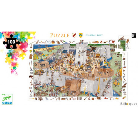 Puzzle Observation Le château fort 100 pièces avec poster