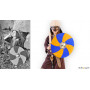 Bouclier de Viking bleu et jaune - Accessoire enfant