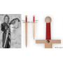 Épée Lancelot 60cm - Rouge - Accessoire en bois