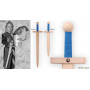 Épée Lancelot 60cm - Bleue - Accessoire en bois