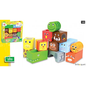 Cubes sonores de la savane - Jouets en bois