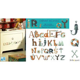 112 stickers repositionnables Alphabet les pirates